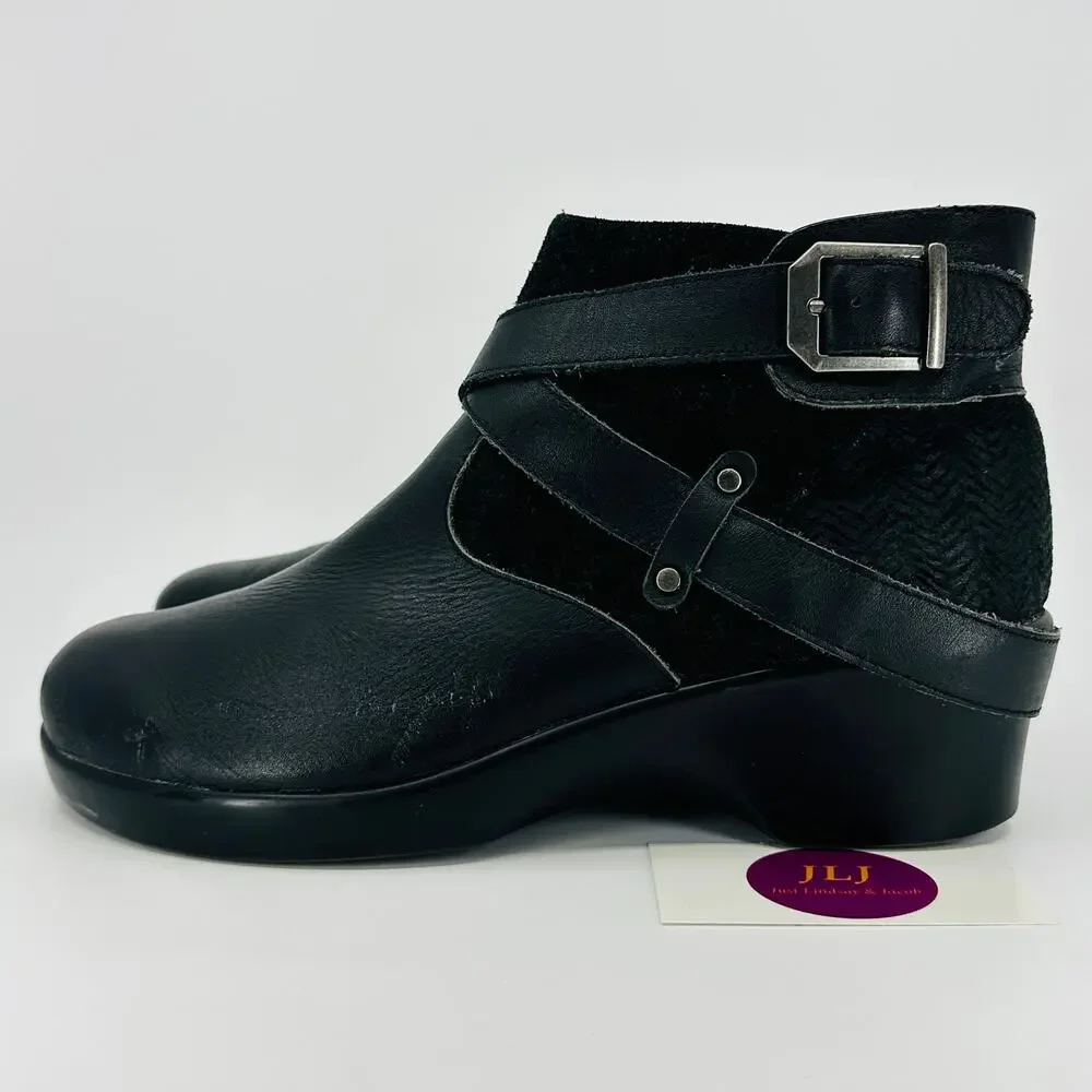 Alegria Women's Eva Leather Comfort Ankle Booties EVA-601 Size 41 EU/ 10.5-11 US